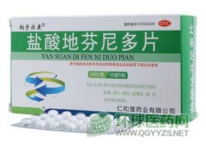 翔宇康樂鹽酸地芬尼多片外包裝 翔宇康樂鹽酸地芬尼多片外包裝