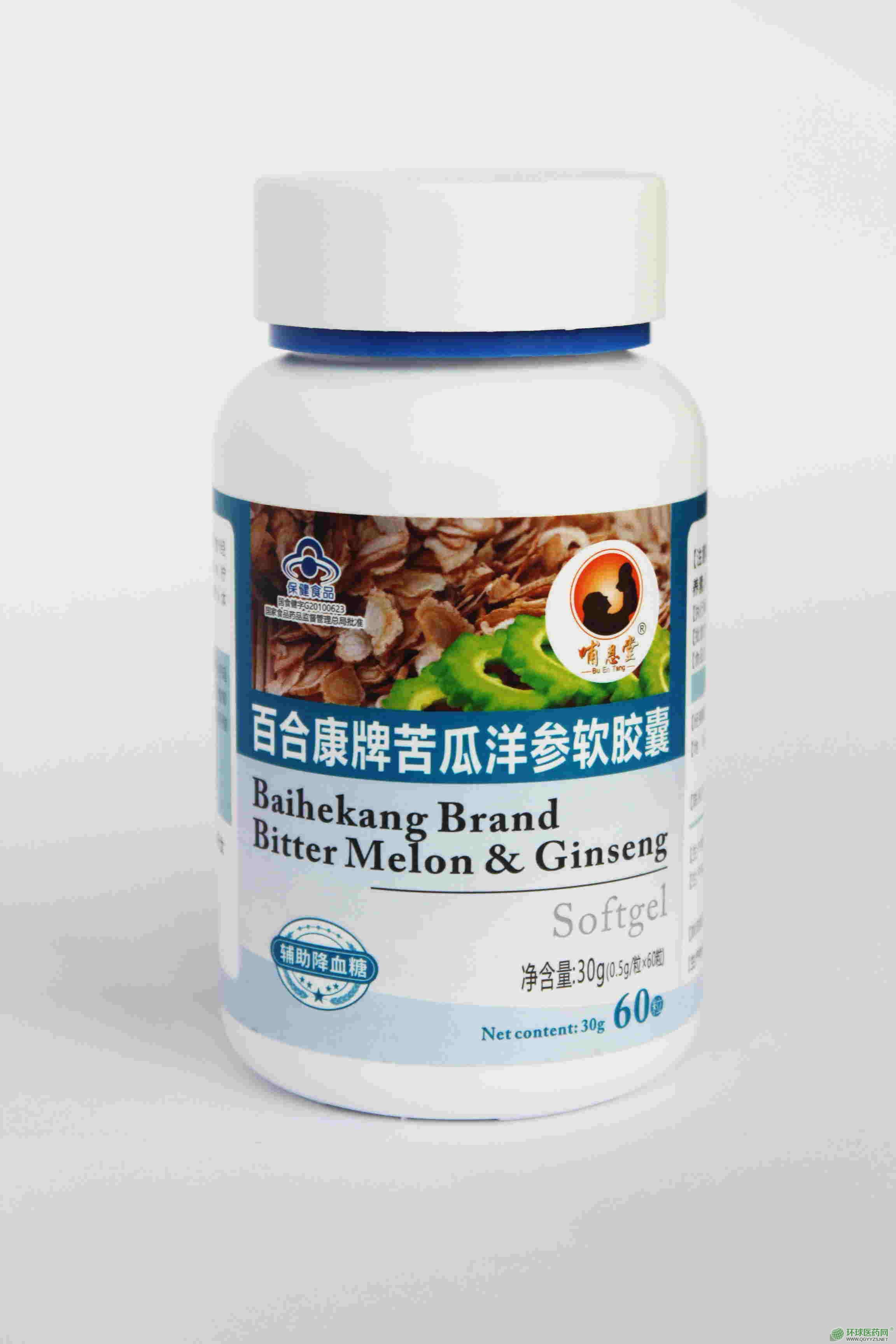 哺恩堂牌苦瓜洋參軟膠囊